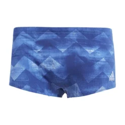 Adidas Boy's Allover Graphic Trunk - Royal / Ash Blue