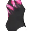 Diana Girls Swirl Swimsuit - Black / Pink