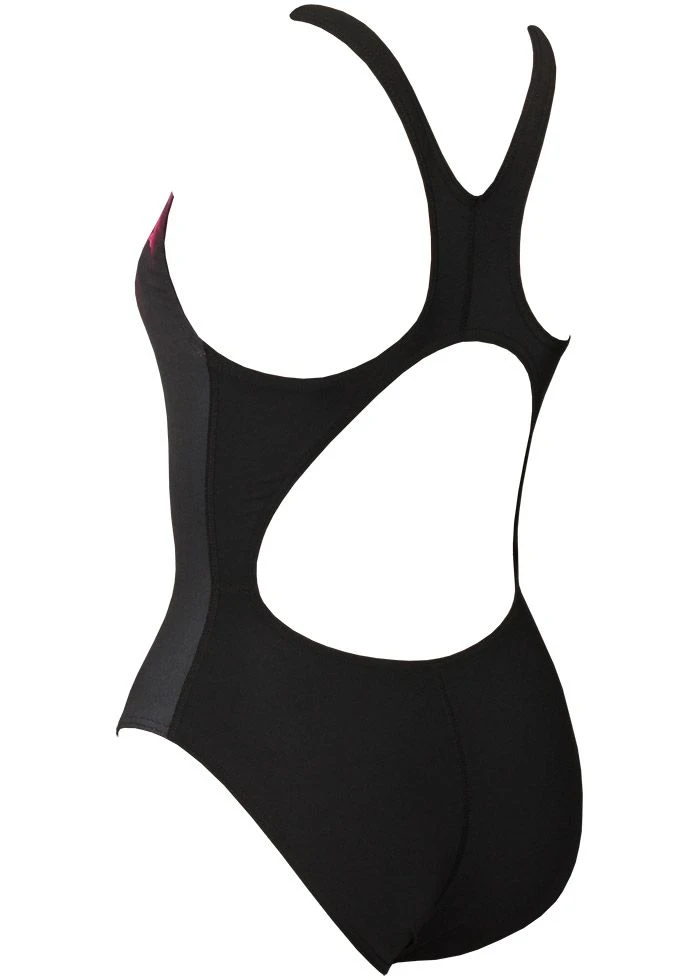 Diana Girls Swirl Swimsuit - Black / Pink 2 Diana Girls Swirl Swimsuit - Black / Pink - Image 2