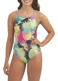 Uglies Girl's Aloha V-2 Back Swimsuit - Yellow / Pink 5 Uglies Girl's Aloha V-2 Back Swimsuit - Yellow / Pink -Swimsuit Store dolfin 12 1 2