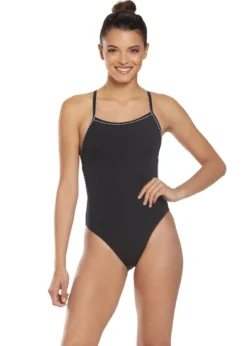 Uglies Girls Solid Swimsuit - Black -Swimsuit Store dolfin 25