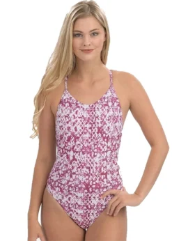 Uglies Revibe Girl's Cairo Low X-Back One Piece Swimsuit - Pink -Swimsuit Store dolfin7 1