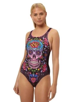 Maru Skulls N' Roses Pacer Vee Back Swimsuit -Swimsuit Store fs8516