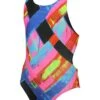 Maru Girls Woven Pacer Rave Back Swimsuit - Multi