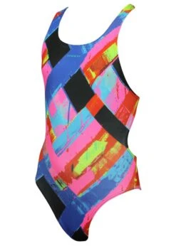 Maru Girls Woven Pacer Rave Back Swimsuit - Multi