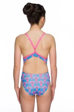 Maru Girls Flutter Pacer Aero Back Swimsuit - Turquoise -Swimsuit Store gk6031 back