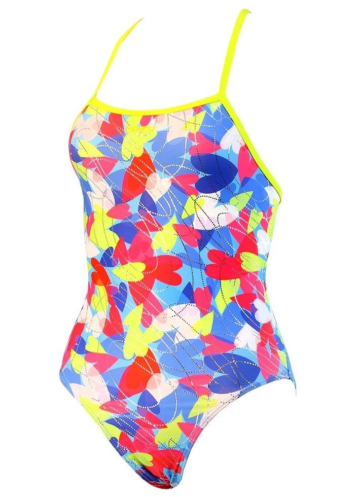 Maru Girls Puzzled Hearts Swimsuit 1 Maru Girls Puzzled Hearts Swimsuit