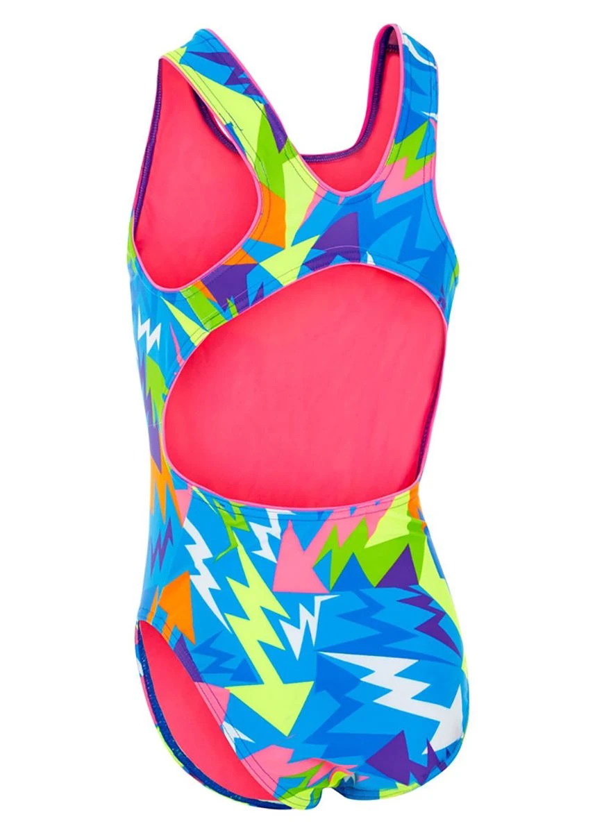 Maru Girls Lightning Strike Pacer Auto Back Swimsuit - Blue 2 Maru Girls Lightning Strike Pacer Auto Back Swimsuit - Blue - Image 2