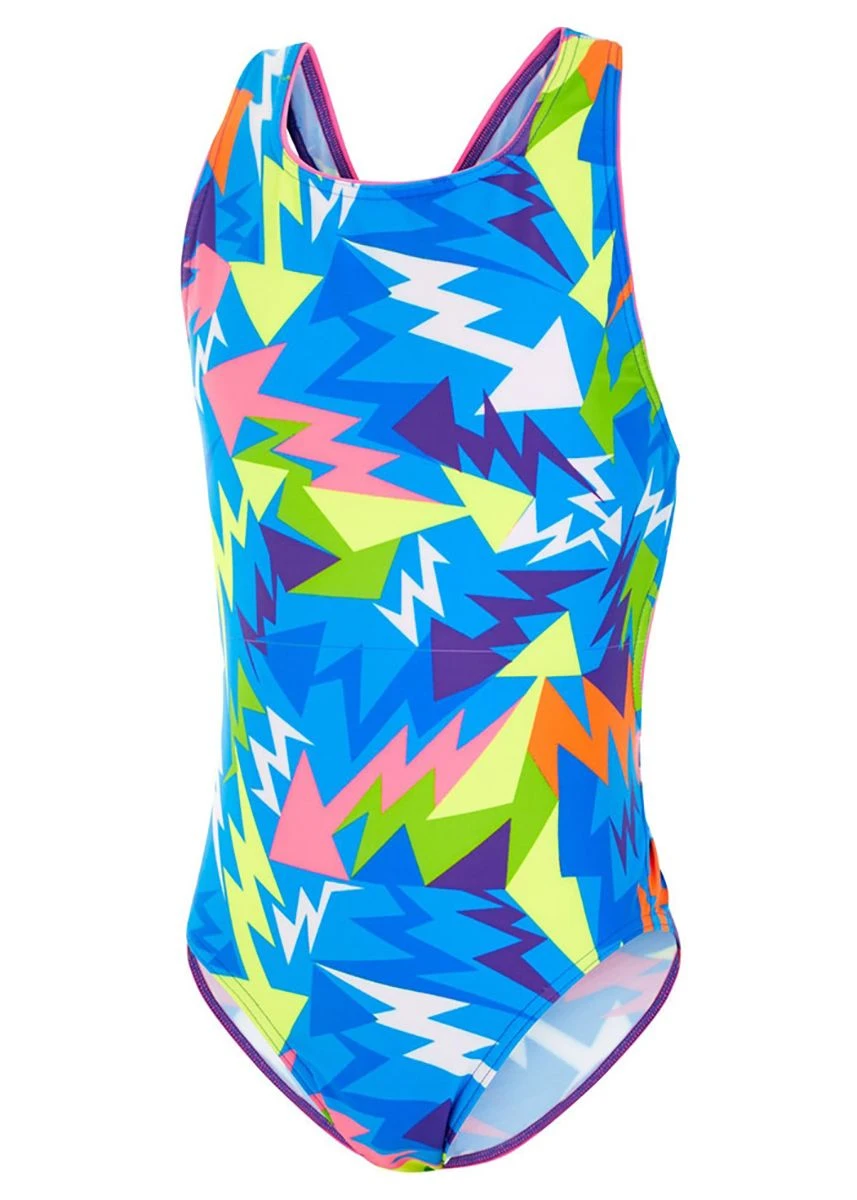 Maru Girls Lightning Strike Pacer Auto Back Swimsuit - Blue 1 Maru Girls Lightning Strike Pacer Auto Back Swimsuit - Blue