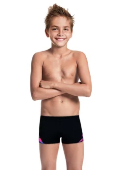 Jaked Boy's Diamonds Aqua Shorts - Black