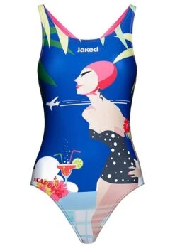 Jaked Girls One Piece Acapulco Swimsuit - Blue