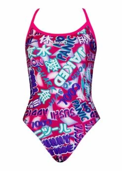 Jaked Girl's Manga Mood One Piece Swimsuit - Pink