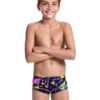Jaked Boy's Diamonds Trunks - Black