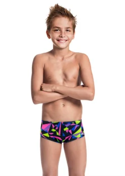 Jaked Boy's Diamonds Trunks - Black