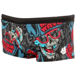 Mad Wave Boys Jolly Roger Swimming Trunks Black/Red