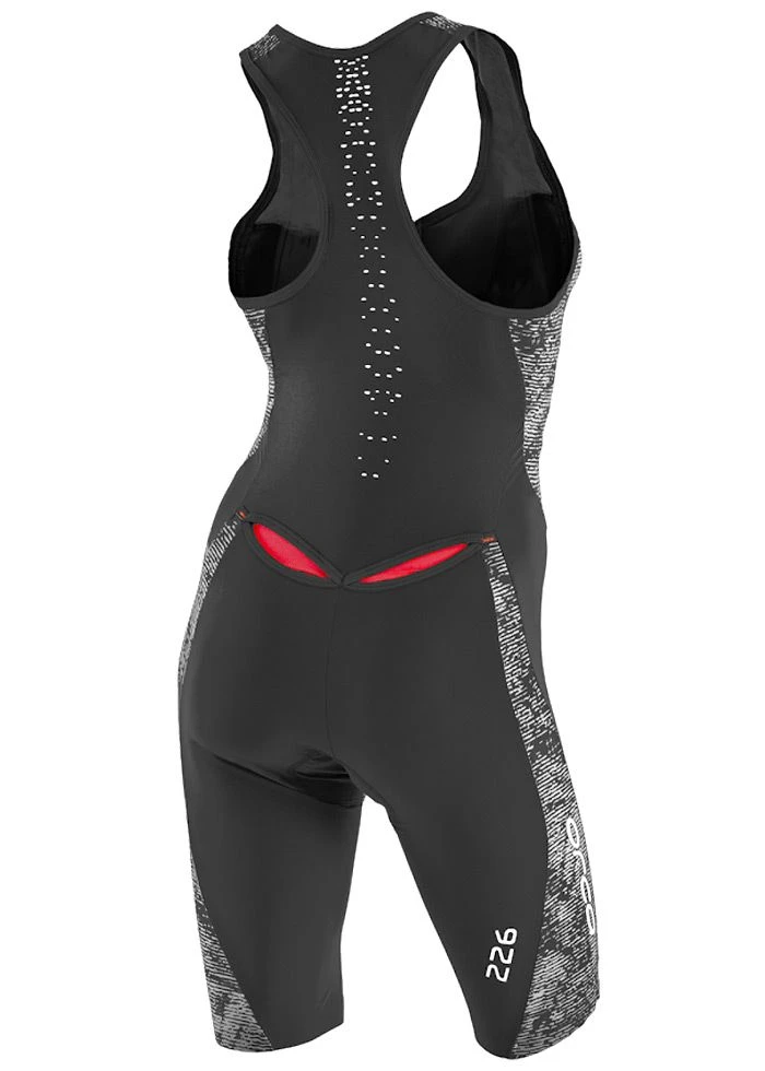 Orca Women's 226 Sleeveless Perform Race Suit - Black / White 2 Orca Women's 226 Sleeveless Perform Race Suit - Black / White - Image 2