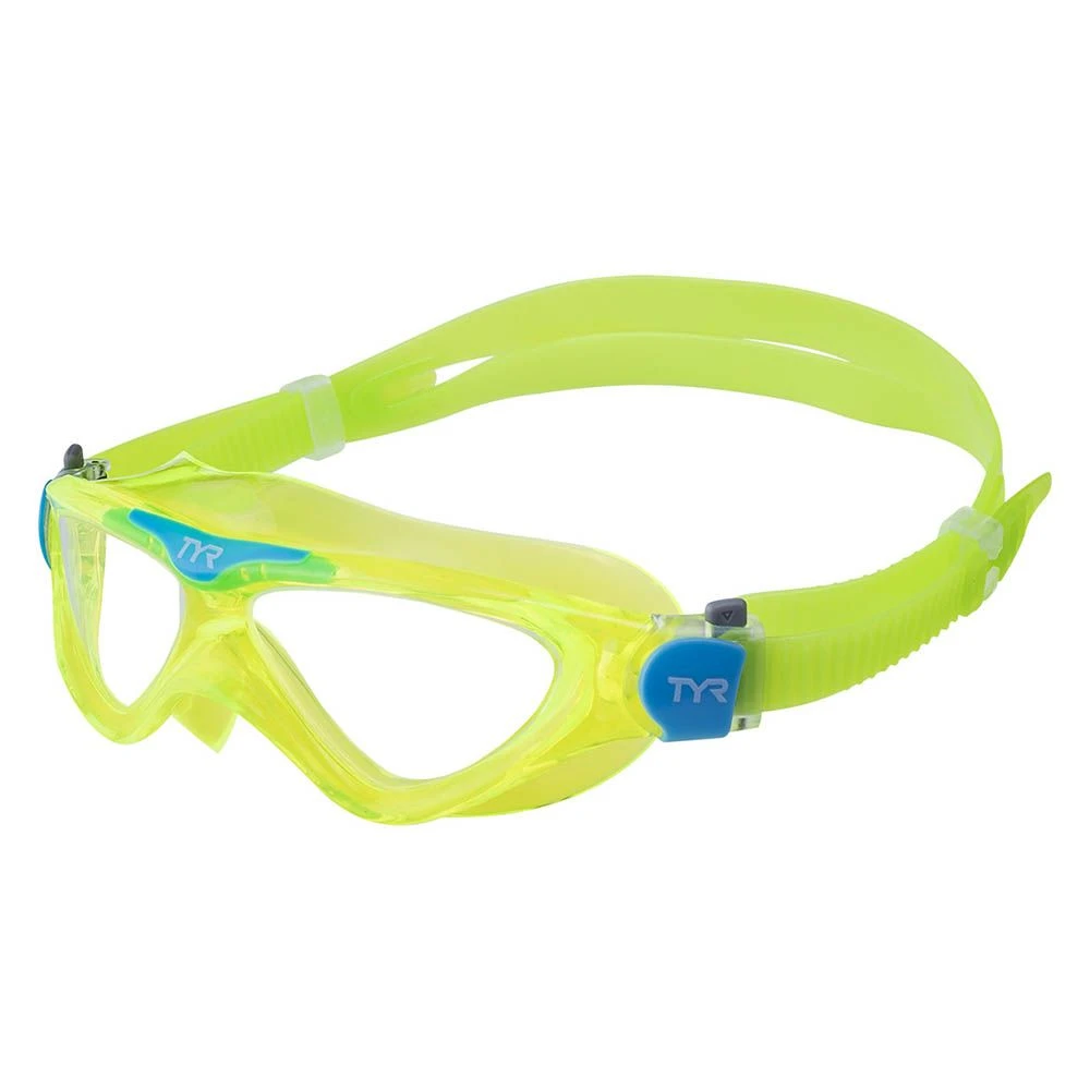 TYR Rogue Youth Fit Swim Mask - Clear/Yellow/Blue 1 TYR Rogue Youth Fit Swim Mask - Clear/Yellow/Blue