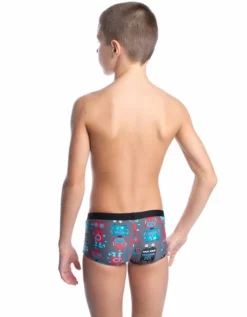 Mad Wave Boys Robots Trunks - Red / Black 8 Mad Wave Boys Robots Trunks - Red / Black -Swimsuit Store m024403 2 j6w robots b 4