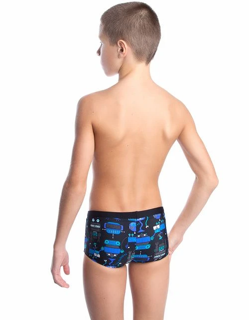 Mad Wave Boys Robots Trunks - Purple / Black 2 Mad Wave Boys Robots Trunks - Purple / Black - Image 2