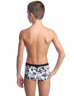 Mad Wave Boys Caribbean Swimming Trunks Black/White -Swimsuit Store m024404 2 j1w caribbean b