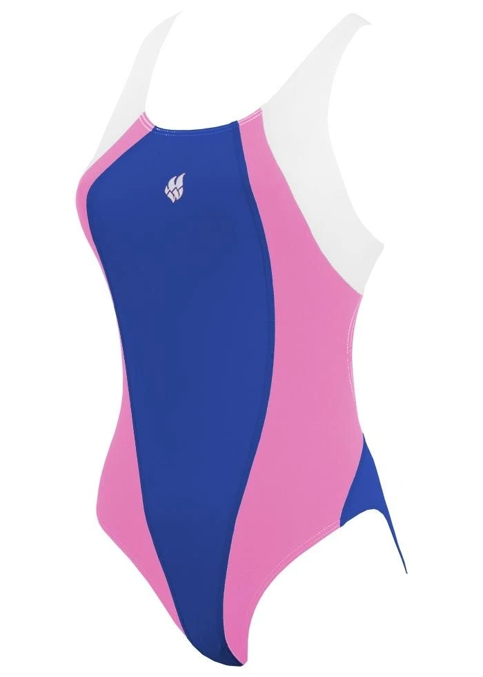 Mad Wave Girls Solution Swimsuit - Blue / Pink 1 Mad Wave Girls Solution Swimsuit - Blue / Pink