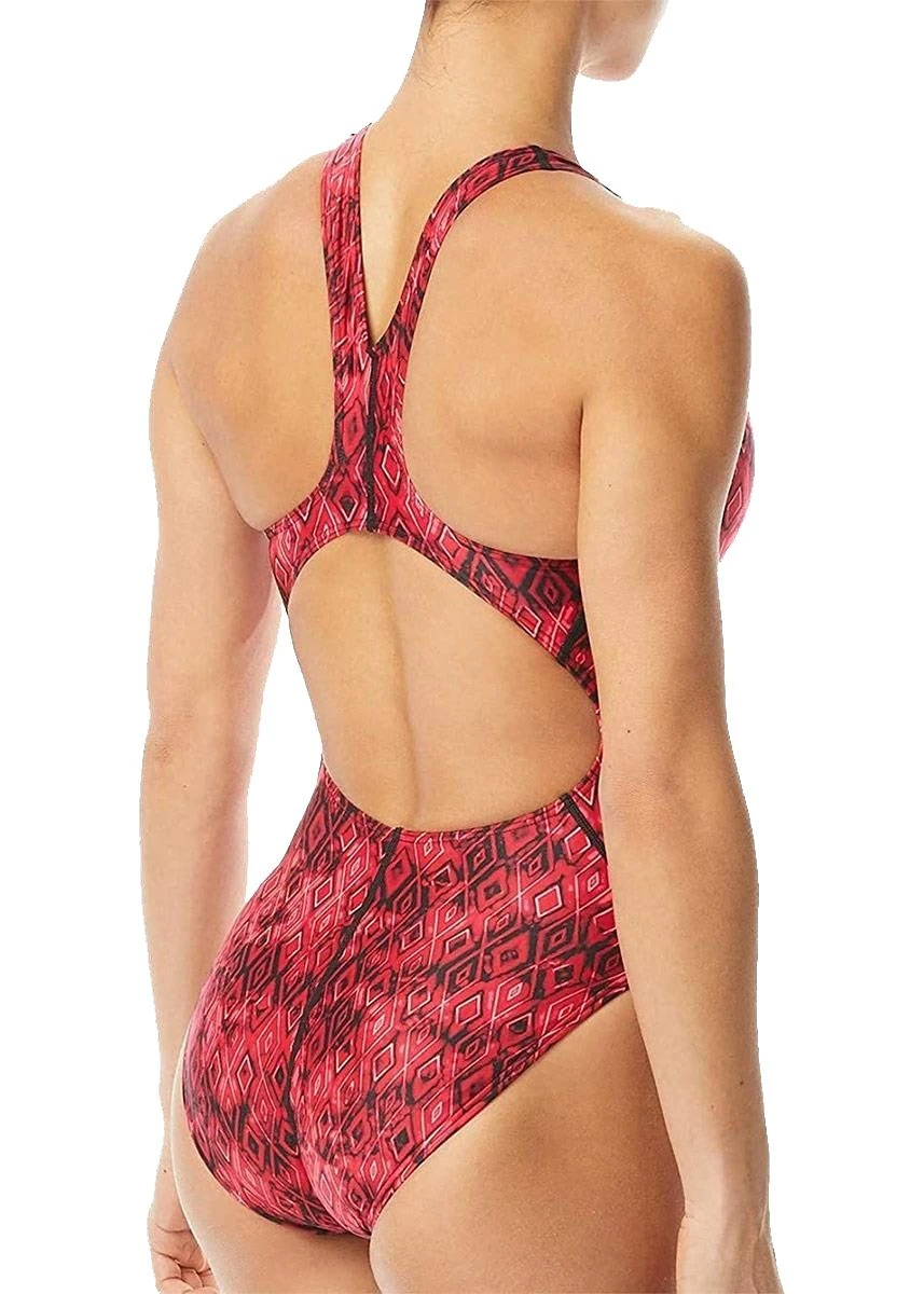 TYR Girls Glacial Maxfit Swimsuit - Red 3 TYR Girls Glacial Maxfit Swimsuit - Red - Image 3
