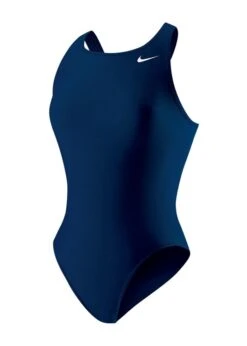 Nike Girls' Poly Core Solids Fastback Swimsuit - Navy Blue