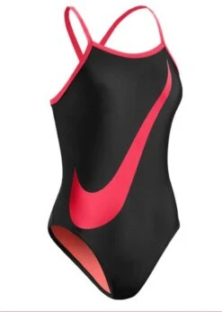 Nike Girl's Big Swoosh Swimsuit - Pink