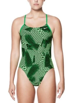 Nike Girls Nova Spark Swimsuit - Green