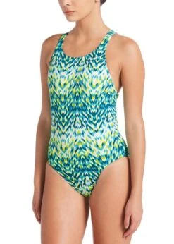 Nike Digi Arrow Girls' Powerback Swimsuit - Blue
