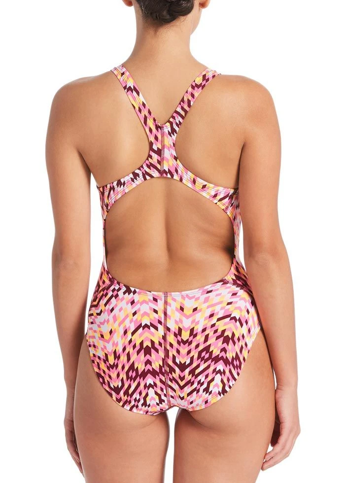Nike Digi Arrow Girls' Powerback Swimsuit - Fuchsia 2 Nike Digi Arrow Girls' Powerback Swimsuit - Fuchsia - Image 2
