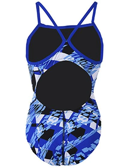 Dolfin Girls Zephyr Swimsuit - Blue 2 Dolfin Girls Zephyr Swimsuit - Blue - Image 2