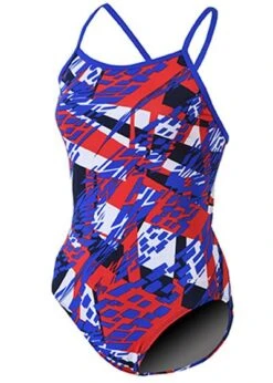 Dolfin Girls Zephyr Swimsuit - Red / White / Blue