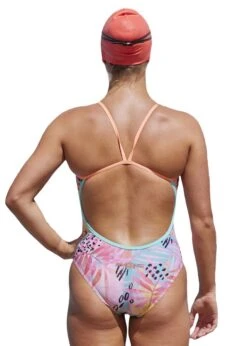 Amanzi Girl's Peachy Palms Pro Back Swimsuit -Swimsuit Store peachy palms back 1