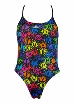 Aquarapid Girls Sirio Alphabet Foiled Swimsuit