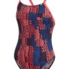 Adidas Girl's Pro Light Graphic Swimsuit- Shock Red