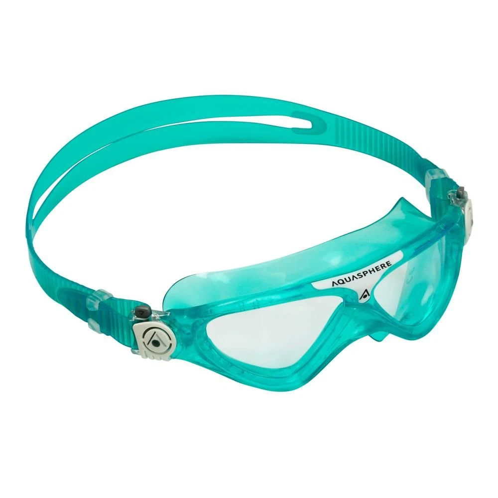 Aqusphere Vista Junior Clear Lens Goggles - Green/White 3 Aqusphere Vista Junior Clear Lens Goggles - Green/White - Image 3