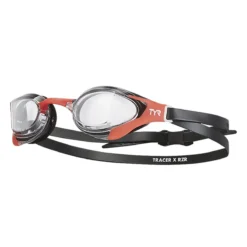 TYR Tracer X RZR Goggles - Clear/ Red/ Black