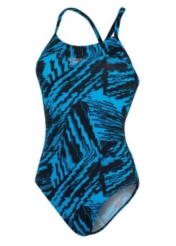 Speedo Allover Fixed Crossback Swimsuit - Black/ Pool -Swimsuit Store tumbnail 0ae6f83f eacb 4000 be17 4edfb41dd3eb