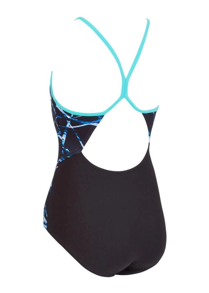 Zoggs Girls Sprintback Swimsuit - Rock Wave Print 5 Zoggs Girls Sprintback Swimsuit - Rock Wave Print - Image 5