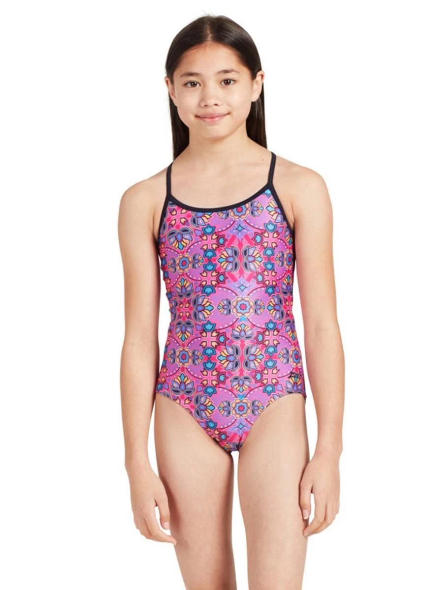 Zoggs Girls Zanzibar Sprintback Swimsuit 2 Zoggs Girls Zanzibar Sprintback Swimsuit - Image 2