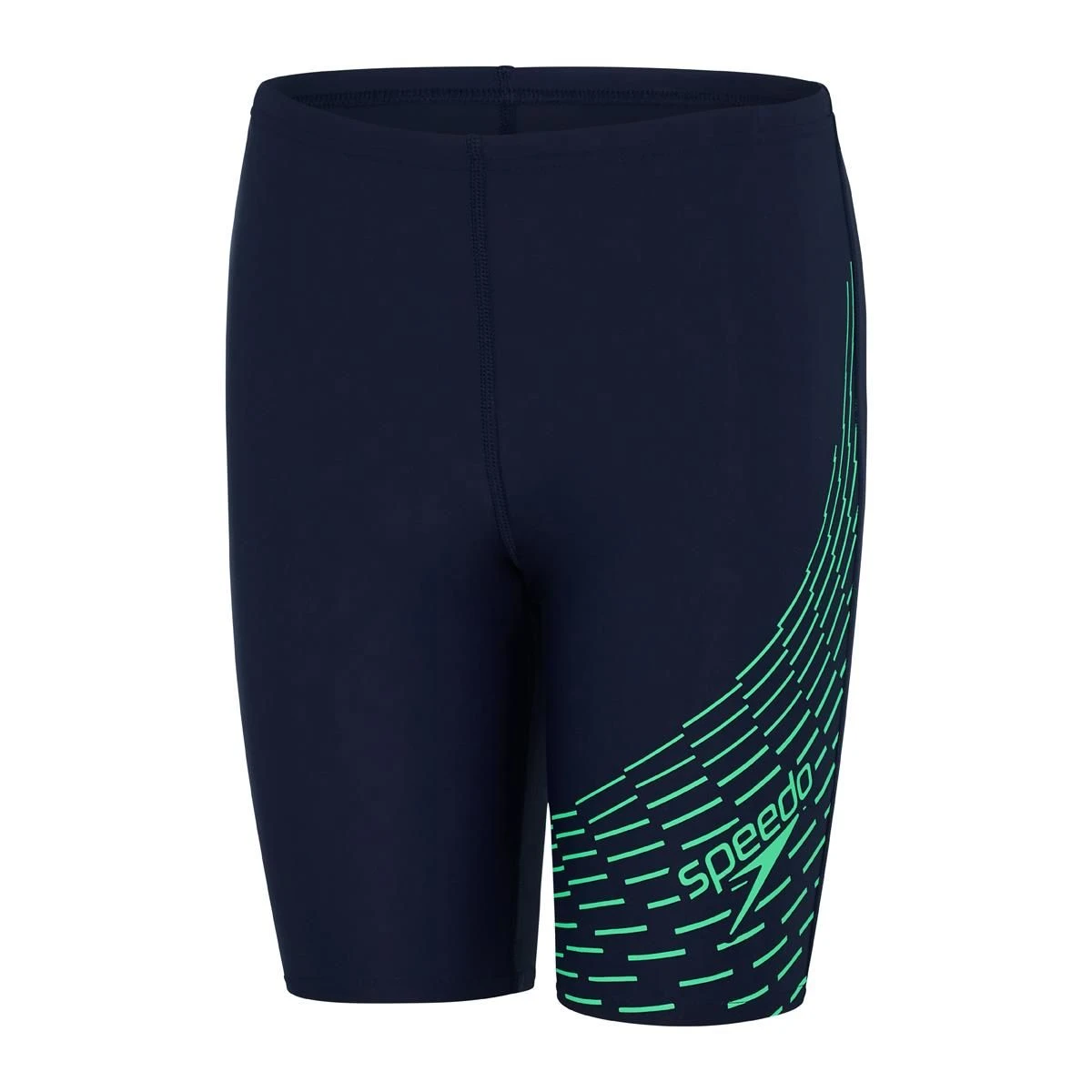 Speedo Boy's Medley Logo Jammer - Navy/ Fake Green 3 Speedo Boy's Medley Logo Jammer - Navy/ Fake Green - Image 3