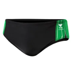 TYR Boy's Phoenix Splice Racer Briefs - Black/ Green