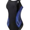 TYR Girl's Phoenix Splice Diamondfit Swimsuit - Black/ Blue