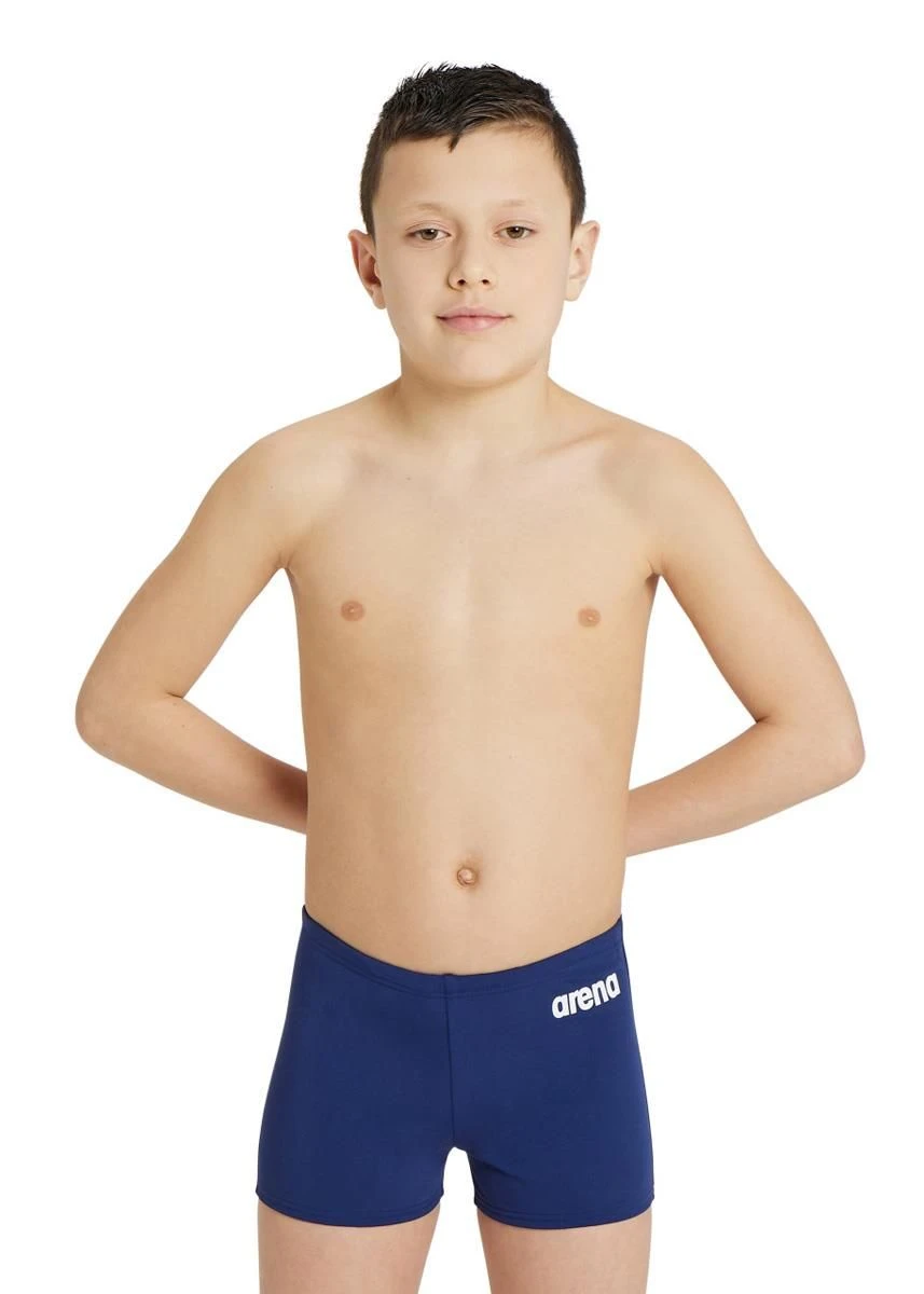 Arena Boy's Team Solid Swim Shorts - Navy/White 2 Arena Boy's Team Solid Swim Shorts - Navy/White - Image 2