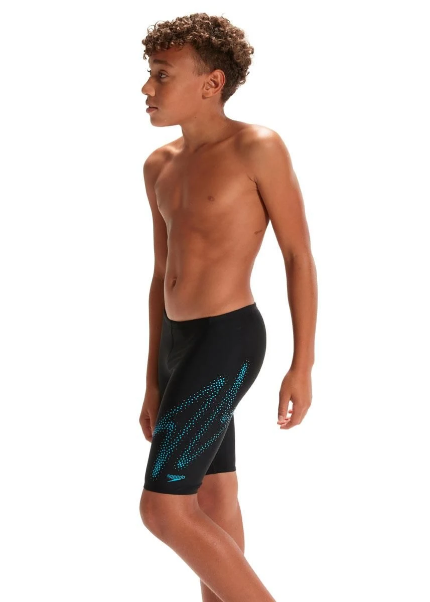 Speedo Boy's HyperBoom Placement Jammer - Black/ Bolt 2 Speedo Boy's HyperBoom Placement Jammer - Black/ Bolt - Image 2
