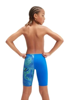 Speedo Boys Allover Digital Jammer -True Cobalt/True Navy/Cobalt Pop/Green Glow