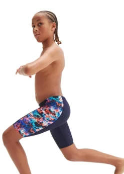 Speedo Boys Allover Panel Jammer -True Navy/True Cobalt/Volcanic Orange/Hypersonic Blue -Swimsuit Store tumbnail 53e1e595 a832 489e b4bd b31655410a59