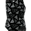 Adidas AOP Girls Bars Swimsuit - Black/Grey