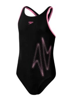 Speedo Girl's HyperBoom Placement Flyback Swimsuit - Black/ Taffy Pink -Swimsuit Store tumbnail 5d123cf7 8833 4415 910a 667e8b135c69